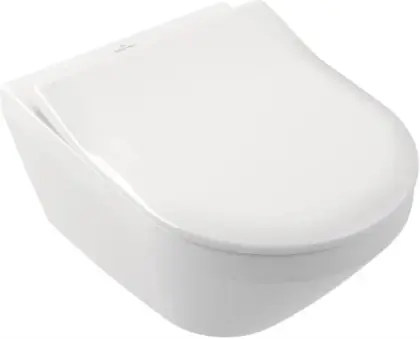 Villeroy&Boch Architectura hangtoilet PACK TwistFlush E (hangtoilet+ exclusieve zitting met softclose) zonder spoelrand 370 x 530 mm - verborgen bevestiging - wit 4616CS01