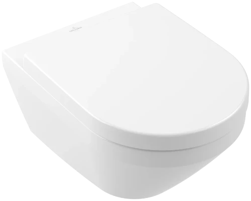 Villeroy & Boch Architectura hangtoilet PACK TwistFlush (hangtoilet + zitting met softclose) 370 x 530 mm - zonder spoelrand - wit - verborgen bevestiging 4694CL01