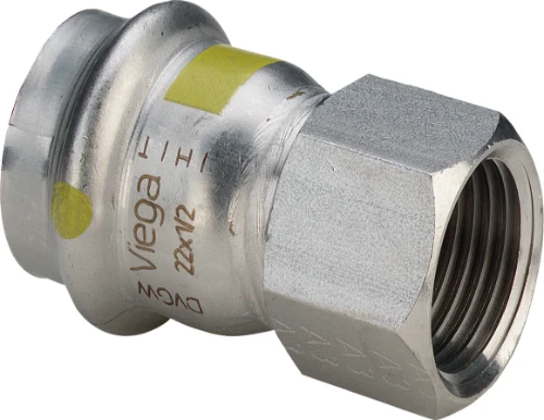 Viega Sanpress Gas inox puntstuk FF 28 x 4/4 F 486914