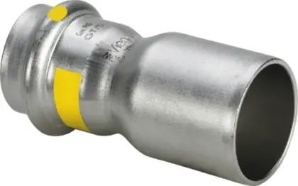 Viega Sanpress Gas inox verloop reductie MF 22 x 15 mm 487119