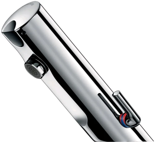 ELECTRONISCHE WASTAFELMENGKRAAN DELABIE TEMPOMATIC 4 . met transfo 230/12v - sprong 110 mm 490100