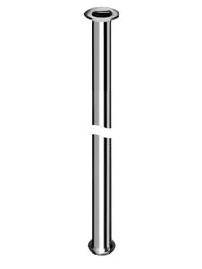 Schell buis 10 x 800 mm - chroom - met 2 kragen 3/8 en 1/2 500050699