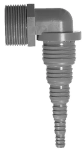 Airfit PVC slangnippel haaks 5/4 8-32 mm - grijs 50018SW