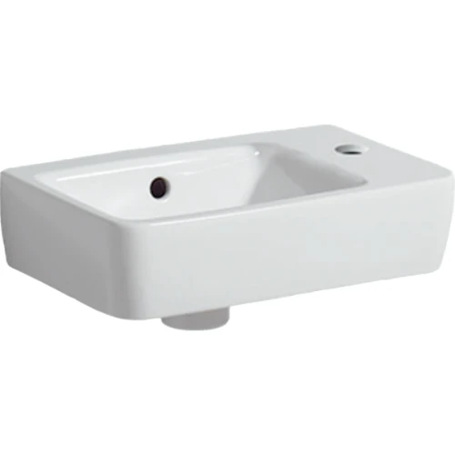Geberit Selnova Compact handenwasser 400 x 250 x 150 mm - wit - met kraangat rechts - met overloop 501.517.00.1