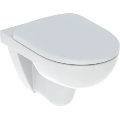 Geberit Selnova hangtoilet PACK Rimfree (hangtoilet + zitting met Softclose/Quick Release) zonder spoelrand - wit - diepspoel - bevestiging bovenaan 501.751.00.1