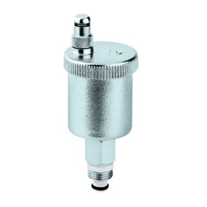 Caleffi 502 Minical automatische ontluchter 1/2 M - chroom - met afsluitklep - hygroscopisch kapje 502142