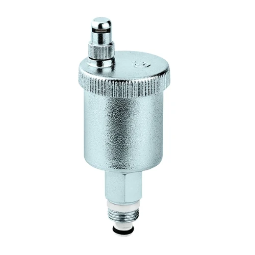 Caleffi 502 Minical automatische ontluchter 1/2 M - chroom - met afsluitklep - hygroscopisch kapje 502142