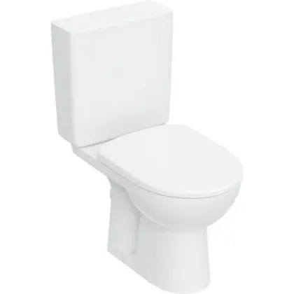 Geberit Selnova PACK staand toilet 355 x 665 mm - rimfree (staande toilet H + spoelreservoir AP128 + toiletzitting Softclose) zonder spoelrand - wit 503.085.00.1