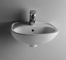 Normus handwasser 450 x 360 mm - wit - met kraangat - met overloop 5078L003-1029
