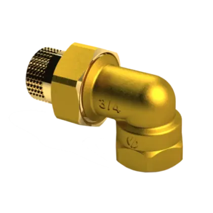 Brassline messing 3-delige haakse koppeling conisch dichtend MF 1/2 x 1/2 (zak 5st) - prijs per stuk - enkel geschikt voor water 509014S