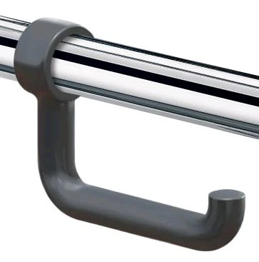 Delabie toiletrolhouder voor opklapbare handgreep - antracietgrijs nylon 510081