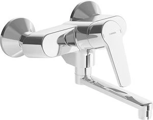 Hansa Hansapolo New eengreepskeukenmengkraan - chroom - wandmodel - uitloop 150 mm 51612193