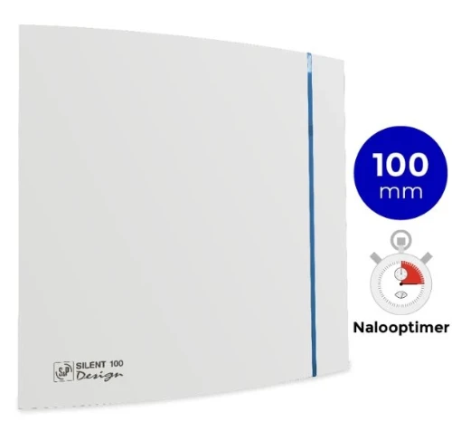 Soler & Palau Silent 100 CRZ design 3C badkamerventilator met timer - wit - 95m³/h - 230V 5210603200
