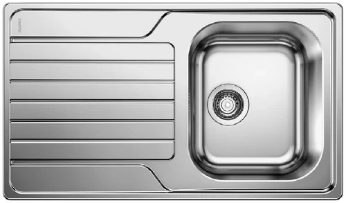 Blanco Dinas inb spoeltafel omkeerb incl garnituur rvs 18/10 45S 86x50cm 523374