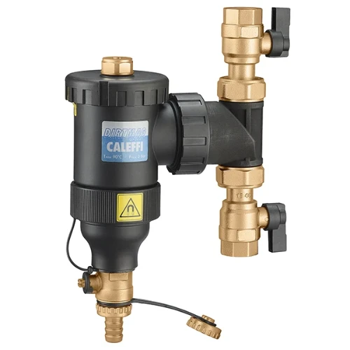 Caleffi 545 DirtMag vuilafscheider met magneet FF 3/4 x 3/4 - kunststof - met bolkranen 545345