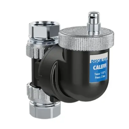 Caleffi 551 DisCalSlim luchtafscheider FF 22 x 22 mm - universeel horizontaal/verticaal - kunststof 551802
