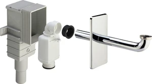 Viega Universal PP inbouwsifon voor wastafel 5/4 x 40/50 mm - chroom - in hoogte regelbaar - geschikt voor mindervalidewastafel 553753