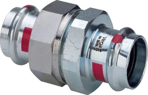 Viega Prestabo staal verzinkt 3-delige koppeling vlak dichtend FF 22 x 22 mm 559328