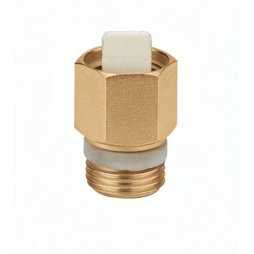 Caleffi 561 afsluitklep voor ontluchter 3/8 x 1/2 M - messing 561340