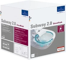 Villeroy & Boch Subway 2.0 hangtoilet PACK DirectFlush (hangtoilet + slimseat zitting met softclose) zonder spoelrand - wit - B370xD560 mm 5614R201
