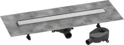 Hansgrohe RainDrain Go Complete doucheafvoerset 700 mm - achterkant te betegelen voor standaard/vlakke installatie - Brushed Stainless Steel 56272800