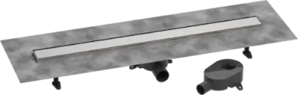 Hansgrohe RainDrain Go Complete doucheafvoerset 900 mm - achterkant te betegelen voor standaard/vlakke installatie - Brushed Stainless Steel 56274800