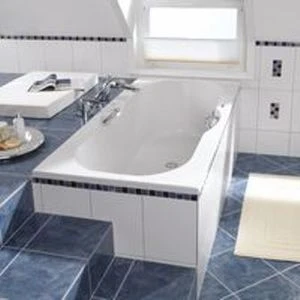 Duscholux Ancona Vario bad acryl 1800 x 800 mm - wit - zonder poten - met 2 verchroomde grepen 603.242000.001