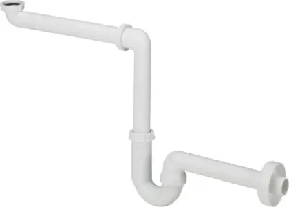 Viega Universal PP enkele buissifon 5/4 x 32 mm - wit - ruimtebesparend 606220