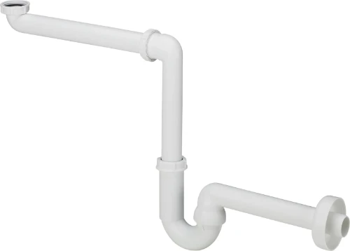 Viega Universal PP enkele buissifon 5/4 x 40 mm - wit - ruimtebesparend 606237