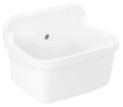 Normus uitgietbak met overloop zonder stootrand 430 x 370 mm - afvoer 5/4" - wit - met roostergaten 6109B003-0012