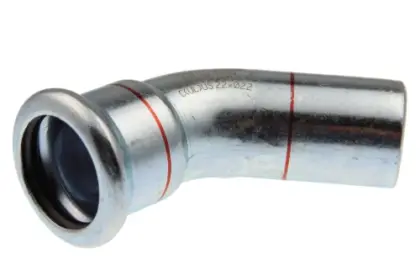 VSH Xpress staal verzinkt inschuif bocht 45° MF 28 x 28 mm 6201800
