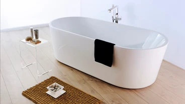 Caballo vrijstaand bad 1780 x 800 x 580 mm - wit - zonder sifon (aparte te bestellen) - met overloop en afvoerplug 620.25400