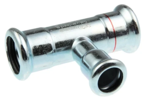 VSH Xpress staal verzinkt verloop T-stuk FFF 28 x 15 x 28 mm 6202625