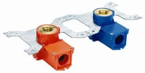 Begetube muurinbouwdoos voor holle wanden 90° FM 1/2 x M24 - rood - met bevestigingsbeugel 622261052