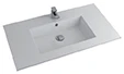 Quadra wastafelblad kunstmarmer met 1 waskom 800 x 500 mm - wit 629502081103