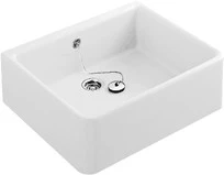 Villeroy & Boch O.Novo opbouwspoeltafel 1 bak 595 x 500 x 200 mm - porcelein - wit alpine - met overloop 63220001