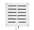 Nicoll Vent ventilatierooster afsluitbaar met koord 160 x 160 mm - wit 687