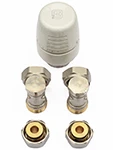 Begetube radiatoraansluitset 6 met 2 haakse regelbare koppelingen