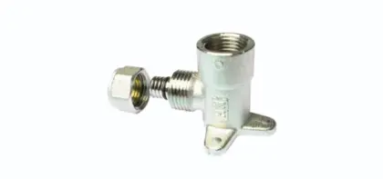 Henco S-serie messing knel muurplaat 90° FF 16 x 1/2 F 7-1604-S