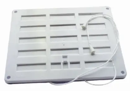 Nicoll Vent ventilatierooster afsluitbaar met koord 200 x 200 mm - wit 704