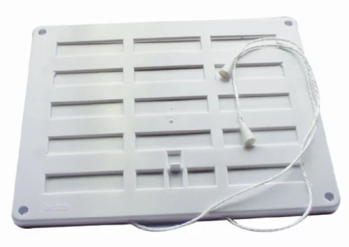 Nicoll Vent ventilatierooster afsluitbaar met koord 200 x 200 mm - wit 704