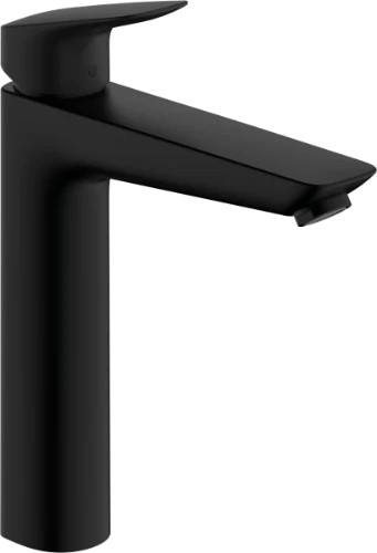 Hansgrohe Logis 190 wastafelmengkraan met automatische lediging - zwart mat 71090670