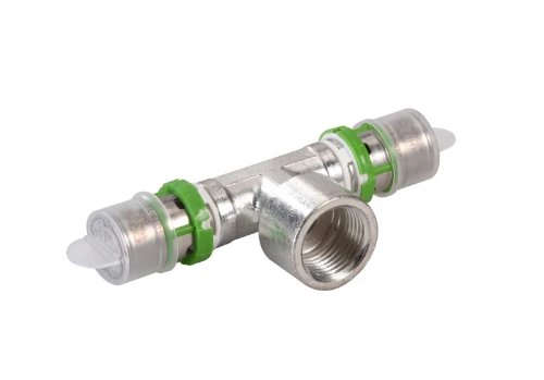 Comap MultiSkin pers verloop T-stuk met binnendraad FFF 50 x 4/4 F x 50 mm 7130GW50150
