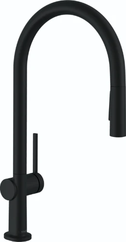 Hansgrohe Talis M549 eengreepskeukenmengkraan - zwart mat - met uitrekbare vuistdouche 2jet 72800670