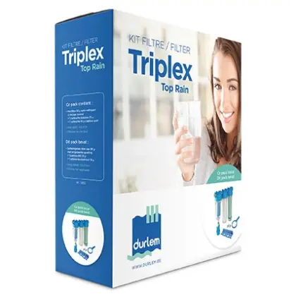 Durlem Triplex Pro trio waterfilter FF 3/4 x 3/4 - 50 & 25 micron + actieve kool 73042