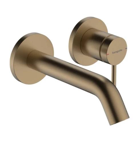 Hansgrohe Tecturis S wastafelmengkraan voor inbouw wandmontage met uitloop 165 mm - Brushed Bronze 73350140