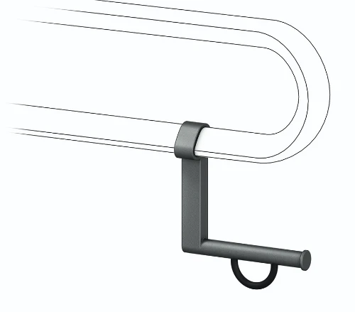 Normbau Cavere papierrolhouder  Antraciet Metallic 7449110095