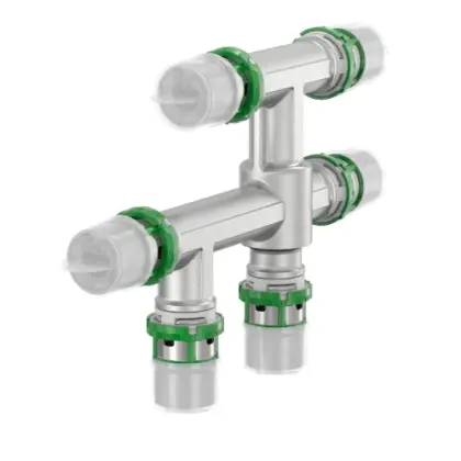 Comap Skinpress Metal dubbel T-stuk FFFFFF 16 x 16 x 16 x 16 x 16 x 16 mm 7495W161616