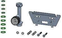 Remeha Tzerra montageplaat compleet (incl set koppelingsdelen en mano-/thermometer) 7600652