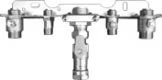 Bosch 997N montageplaat voor combi gaswandketels - met gaskraan 3/4 - afsluitkranen CV - afsluitkranen SAN 7719002134